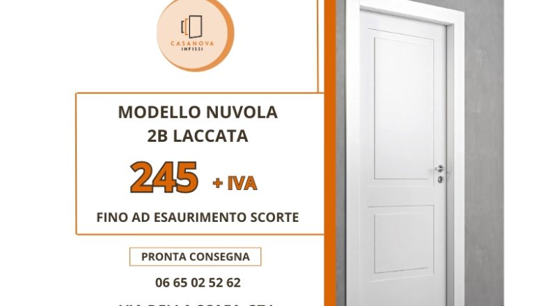 Promozione Casanova Infissi: Porta a 2 Bugne Modello “Nuvola”